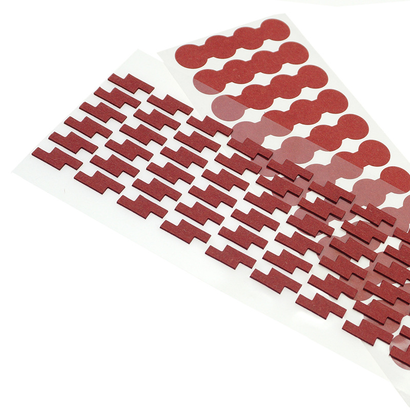 18650 Lithium Battery Highland Barley Paper Gasket Flame Retardant High Temperature Resistant Insulating Sheet Single-Sided Adhesive Die-Cut Highland Barley Paper Customization