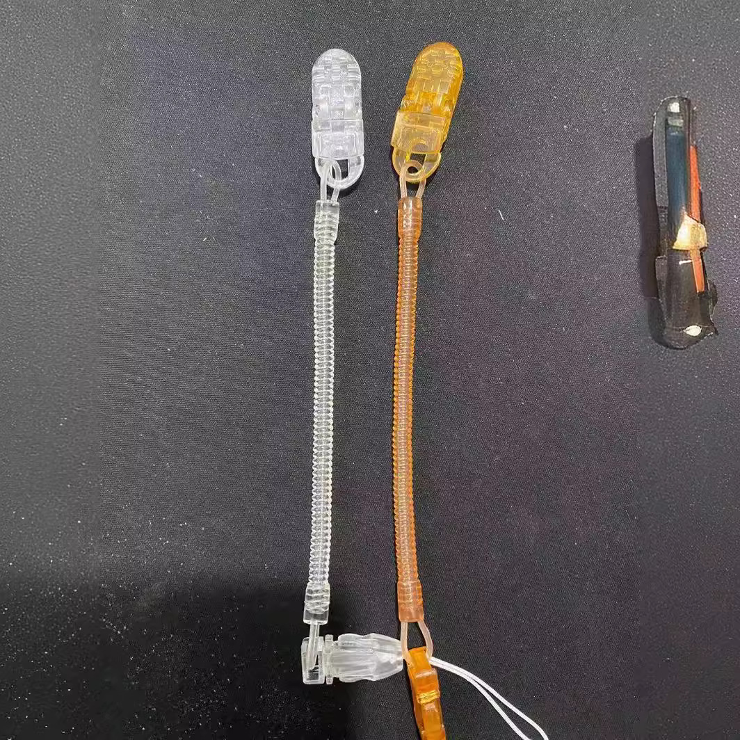 Pacifier anti-drop chain can be stretched long spring gum bite chain nipple clip retractable anti-drop chain