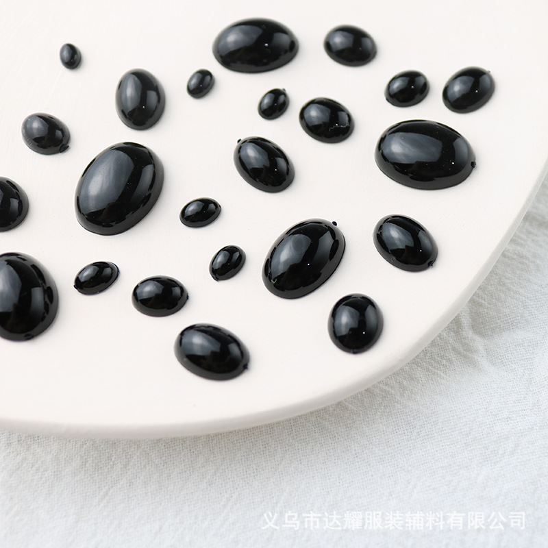 Highlight brown Yellow Oval Doll Eyes DIY Handmade Crochet Doll Nose Accessories Flat Base Patch Doll