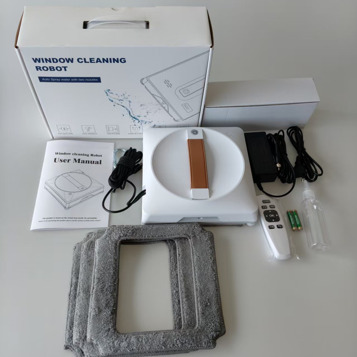 New full-automatic two-way automatic water spray window cleaning robot voice prompt household intelligent glass cleaning artifact