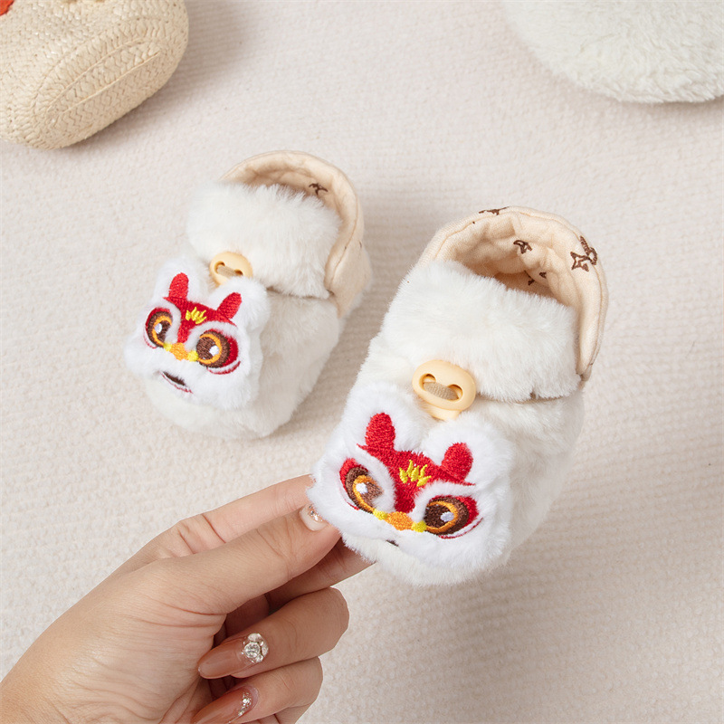 New Baby Mao Shoes Baby Foot Cover Baby Autumn and Winter Shoes Thickened fleece-lined Warm Shoe Cover Step Front Shoes Children's Cotton Shoes