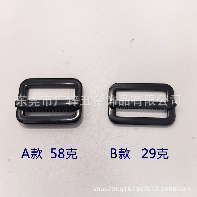 Manufacturer Supply Zinc Alloy Japanese Buckle Black Electrophoresis Webbing Buckle Luggage Adjustment Buckle Hammock Strap Accessories