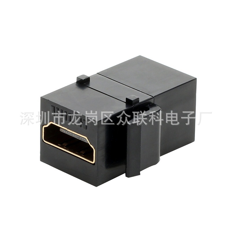 HDMI2.0 Female to Female Adapter 4K High-definition Panel Module Straight-through Head Keystone Converter with BucKle