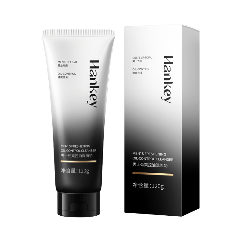 Han Ji Men's Strong Oil Control Facial Cleanser Deep Cleansing Pore Foam Rich Moisturizing Degreasing Facial Cleanser