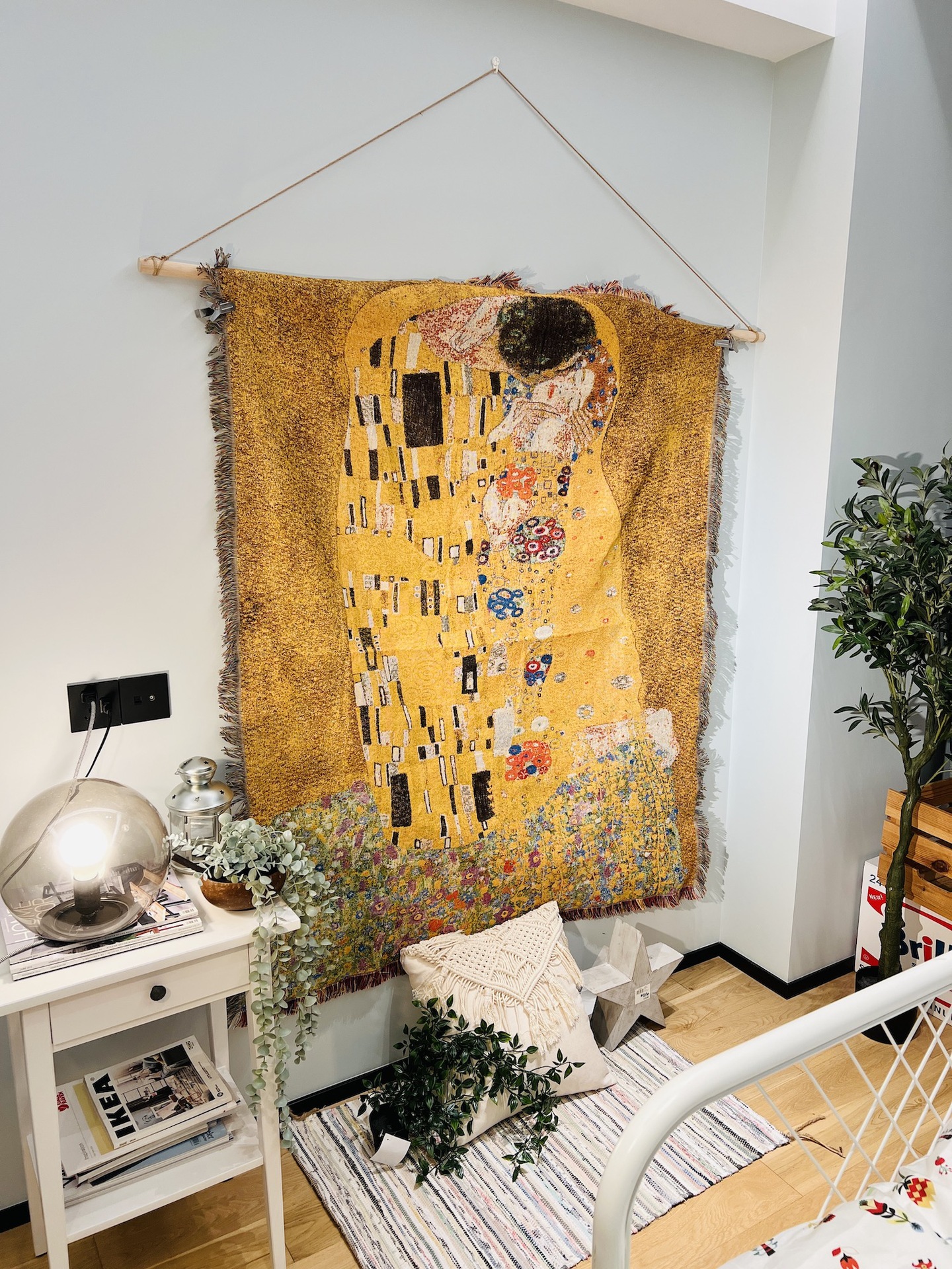 Klimt Retro Abstract Oil Painting Blanket Medieval Art Tapestry Bedroom Bedside Wall Decoration Blanket Sofa Blanket