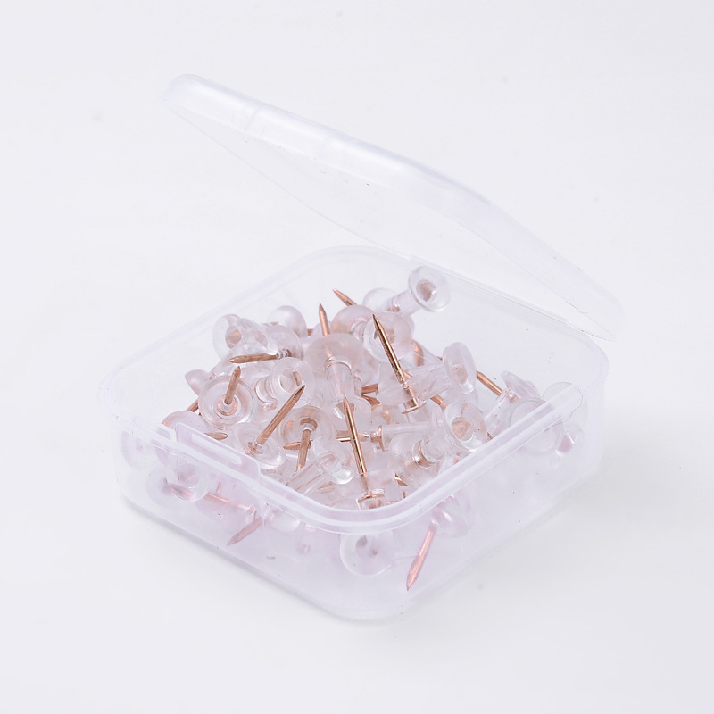 Amazon Hot-selling Transparent Rose Gold I-shaped Pin Transparent Pin Fixed Pin Pin Cross-border Represent
