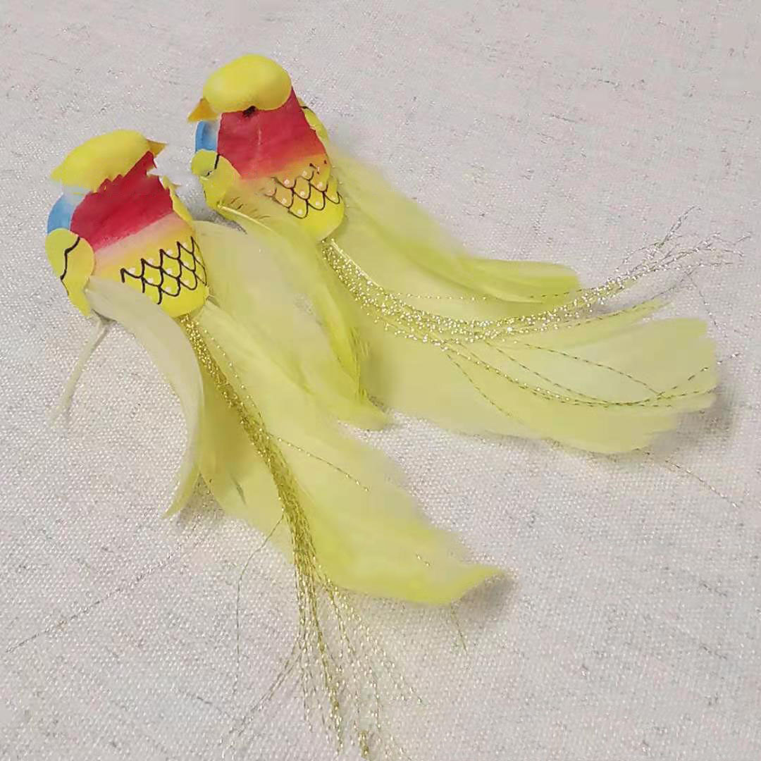 Simulation wedding Canary/couple bird/simulation feather bird/wedding plate wedding decoration