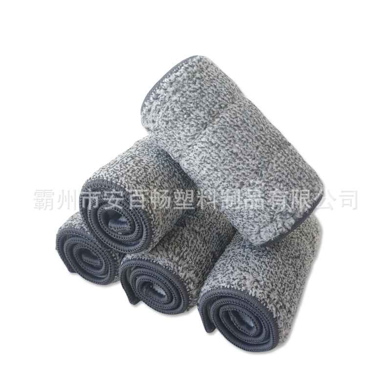 Factory direct supply flat mop cloth scraping music replacement cloth sticky hook type hand-free washing with cloth microfiber with cloth
