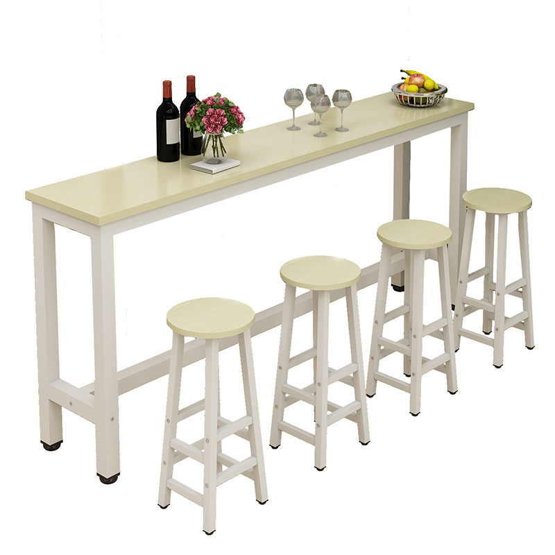 Wall bar table high bar table household simple modern small bar counter balcony dining table long high table milk tea shop table
