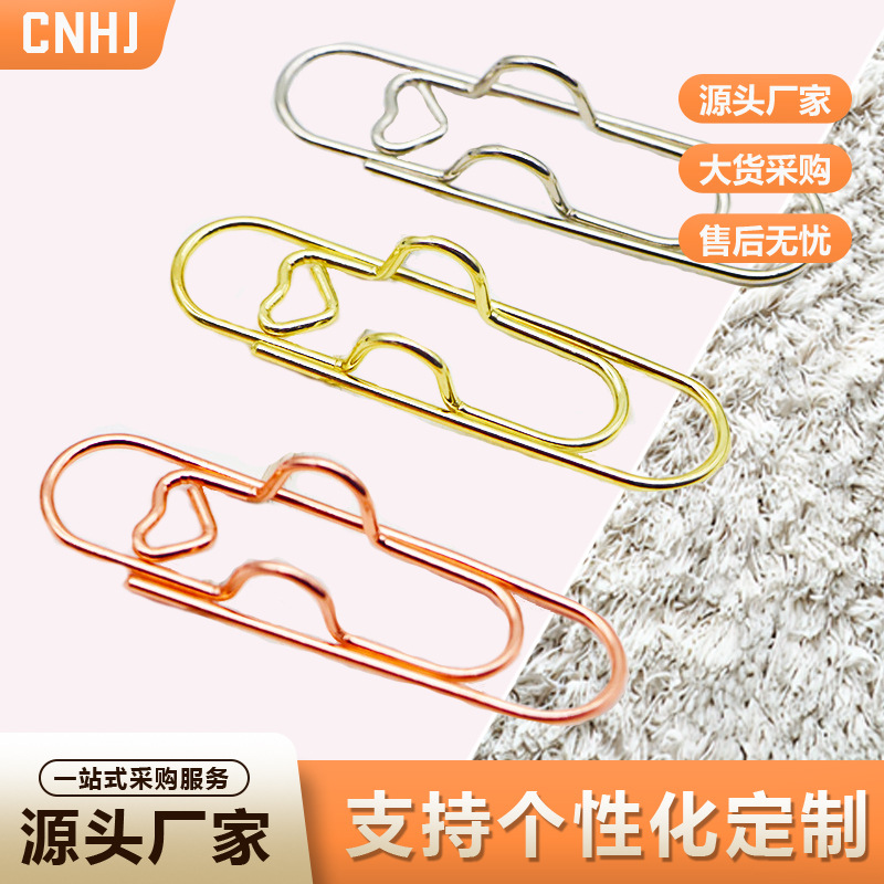 Металлический зажим для ручек в форме сердца, оптовая продажа