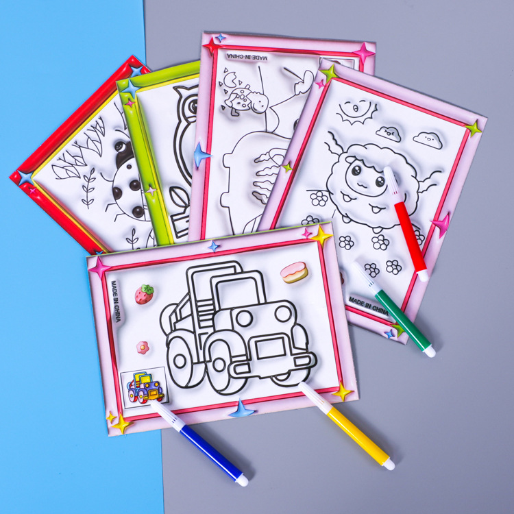 Creative coloring painting children's handmade painting educational toys kindergarten prizes gifts Christmas small prizes batch