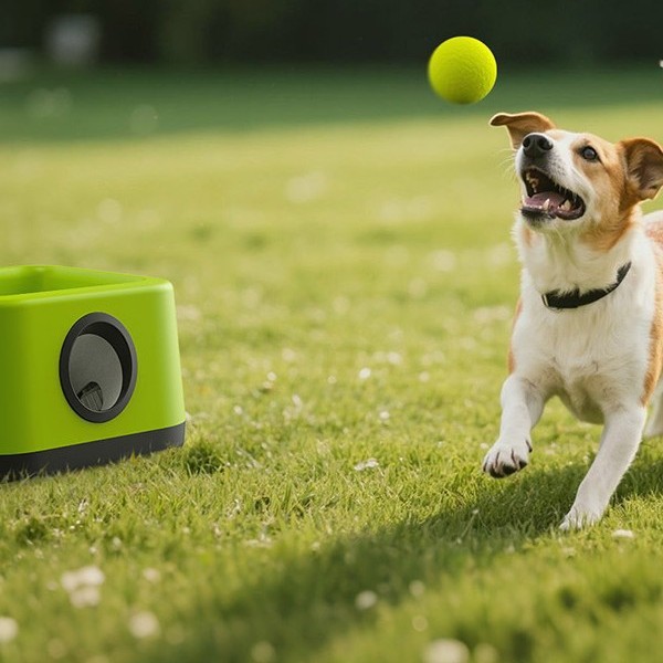 Товары для домашних животных, перезаряжаемая автоматическая машина для мячей для собак, подбрасыватель теннисных мячей, уличный тренажер для средних собак
