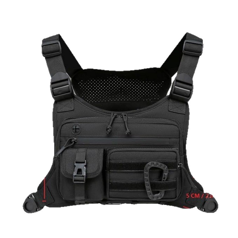 Cross-Border Amazon Men's Tactical Chest Bag Outdoor Tactical Vest Outdoor Sports Cycling Vest Multi-Functional Backpack