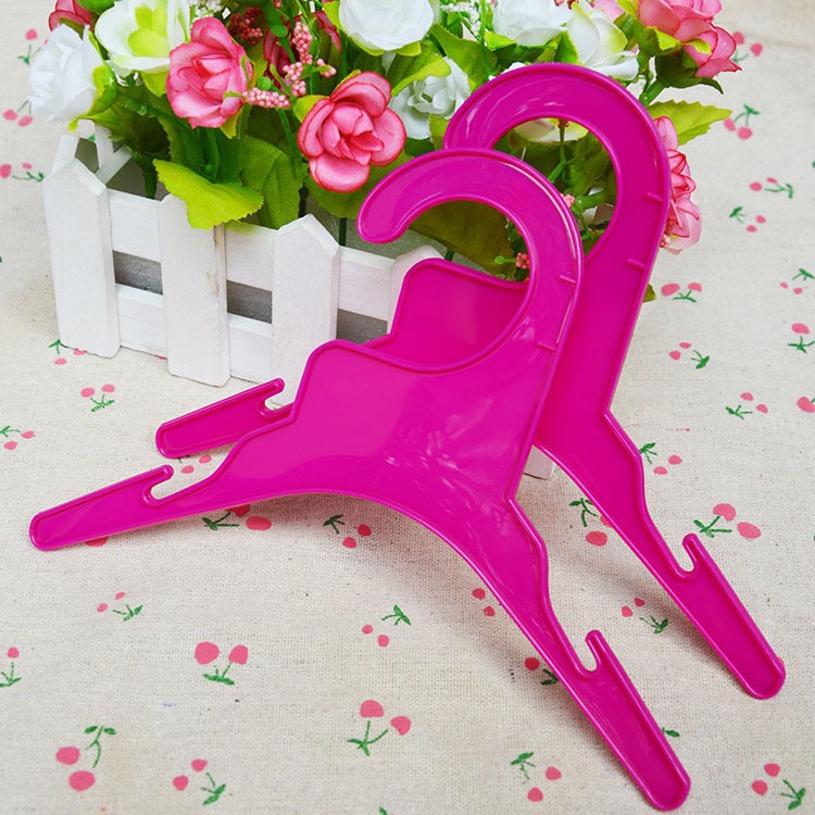 Factory Direct Sales Dog Cat Pet Plastic Clothes Rack Rose Red Children's Small Clothes Hanger Wholesale Cute