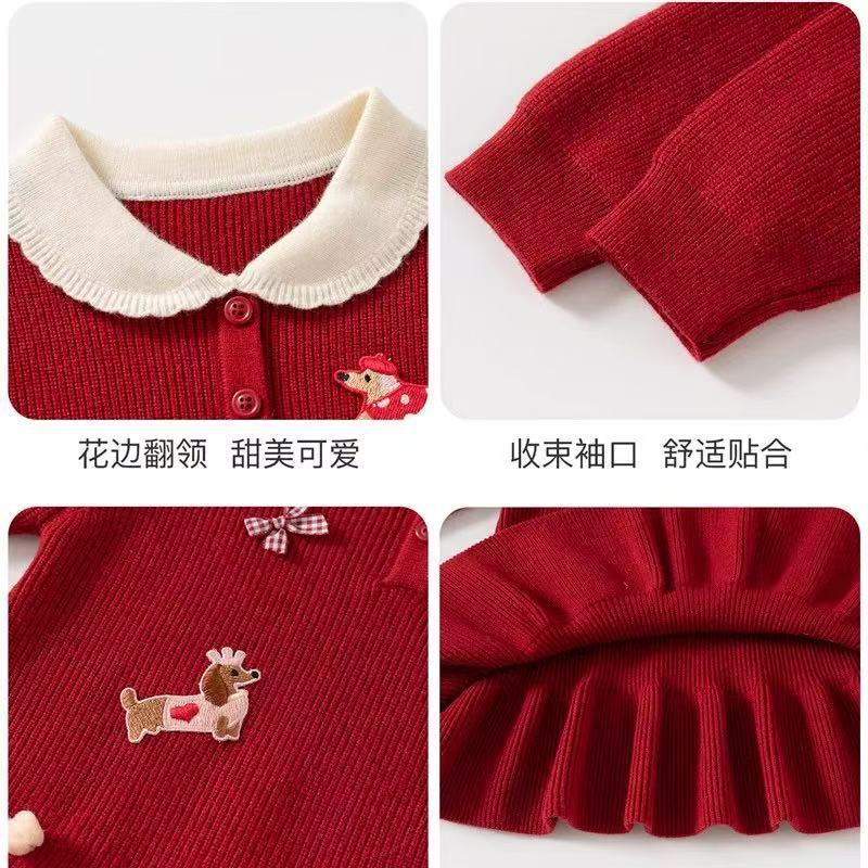 Girls Christmas Dress 2025 New Baby Girl Birthday Party One-Year-Old Dress Children's Thickened Skirt