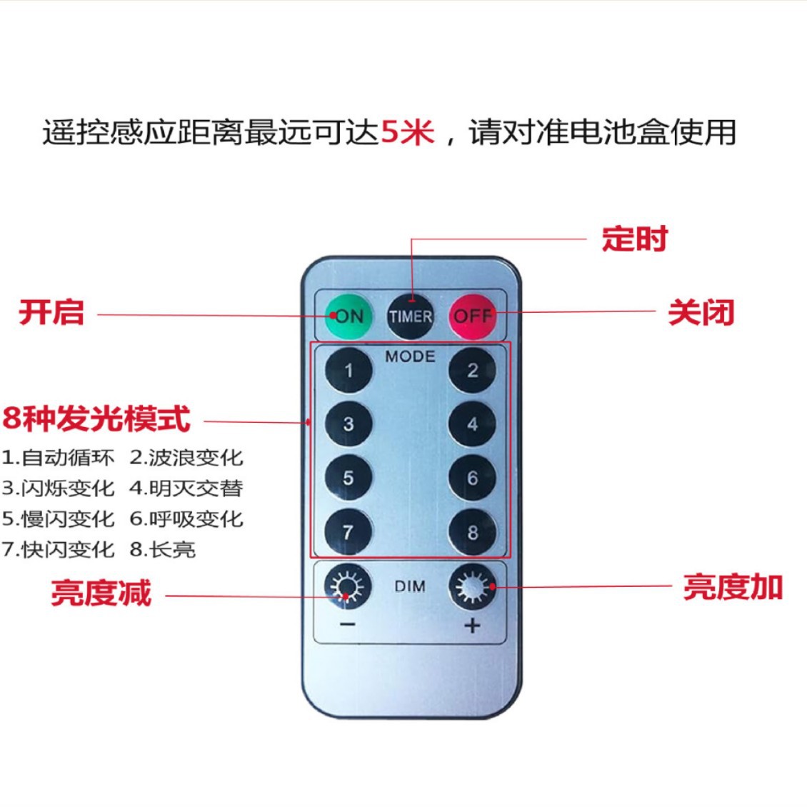 Outdoor Light String with Remote Control Parasol Courtyard Villa Home Stall Leisure Balcony Steering Center Column Umbrella