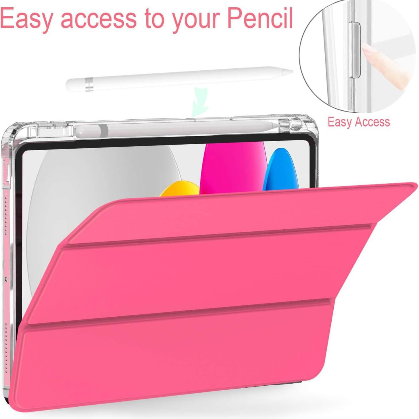 Ipadari11 70% off Transparent Acrylic Tablet Protective Case with Pen Slot Ipad11Th Protective Case Anti-Storage