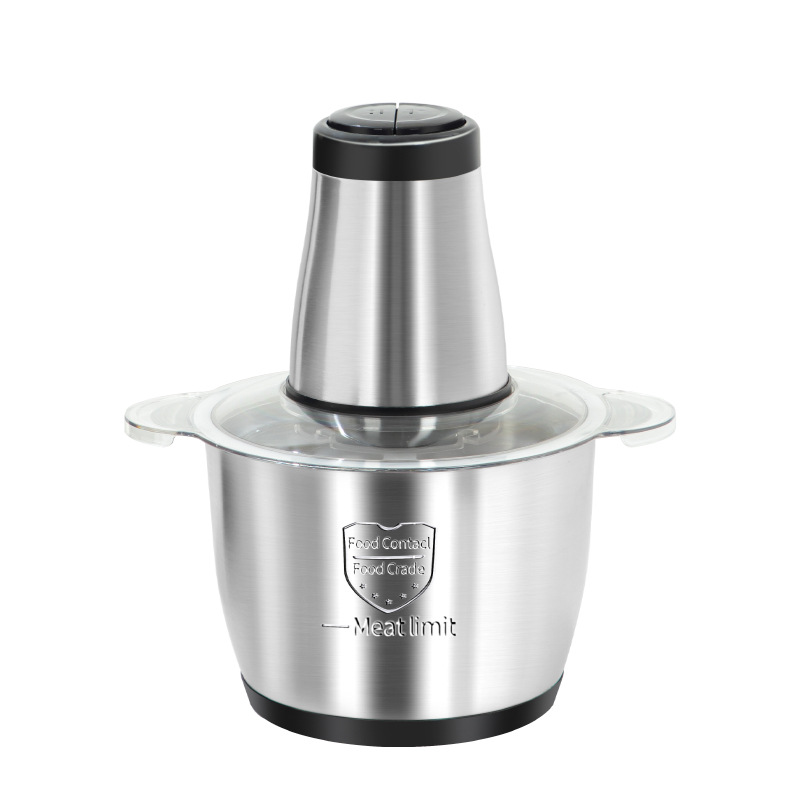 Cross-Border Household Stainless Steel Electric Meat Grinder Double-Speed High-Power 3 Liters 3 Liters 5 Liters Vegetable Mixer Manufacturer Wholesale