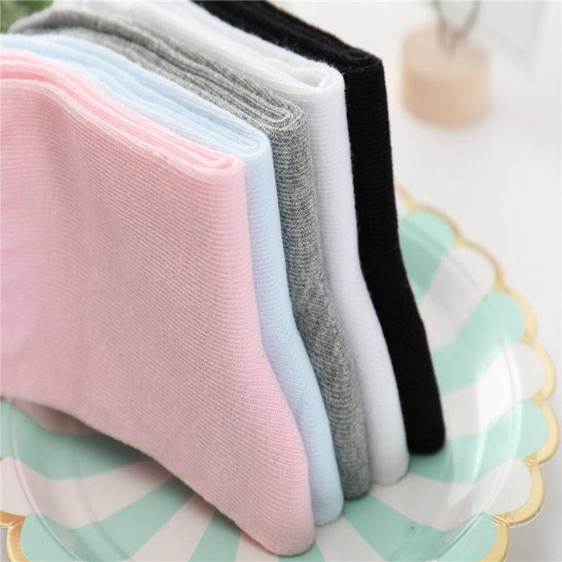 Children's White Socks Summer Pure Cotton Student Socks White Children's Socks Boys Socks Girls Socks Sweat Absorbing Breathable Children's Socks