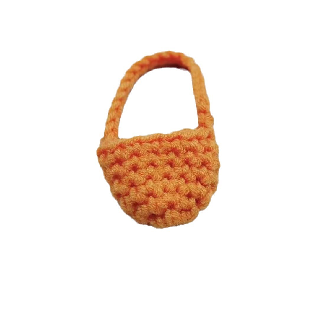 Wool Flower Crocheted Toy Crossbody Bag Bluetooth Earphone Bag Handmade Crochet Cut Out Cute Small Bag Accessories Jewelry