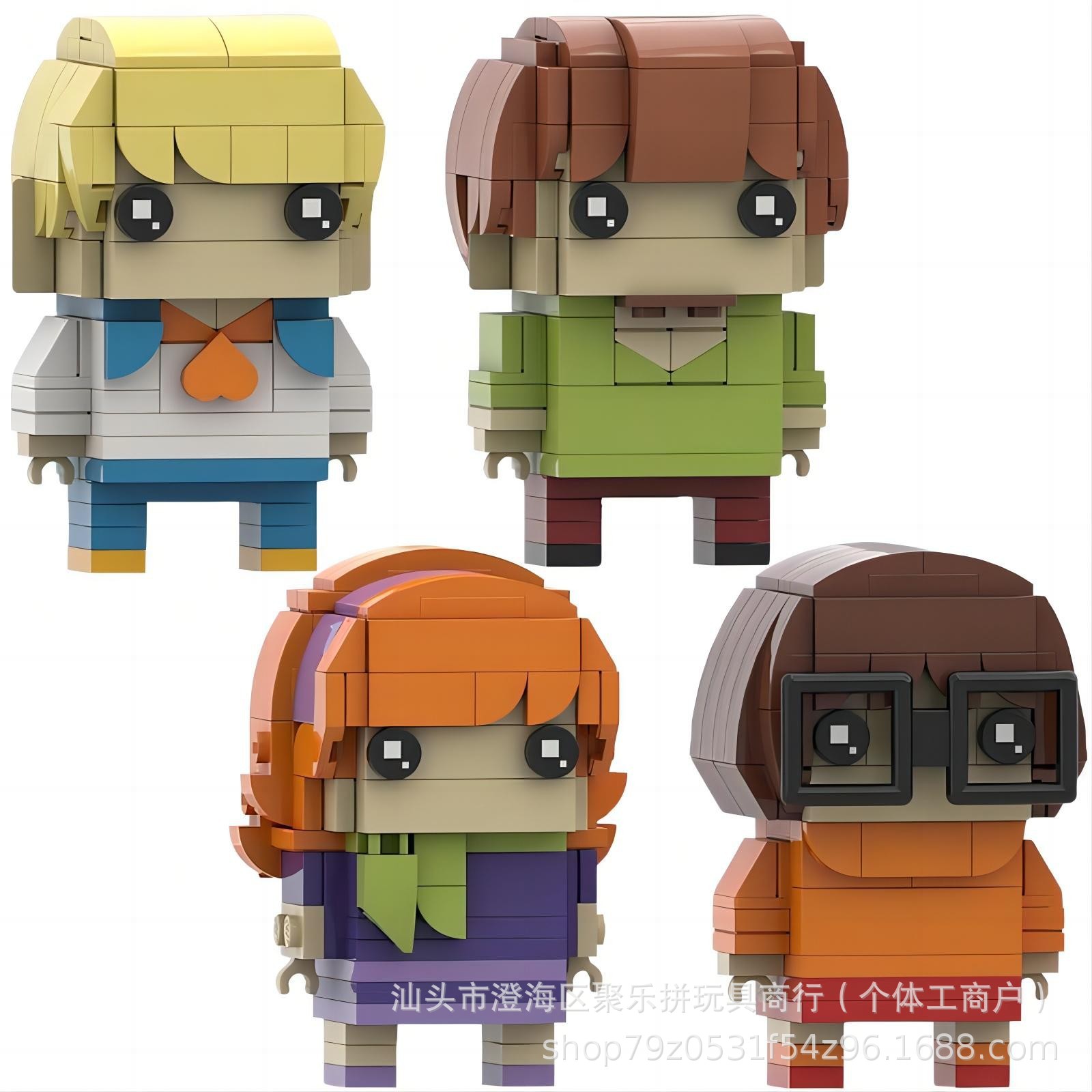 Модель игрушки с квадратным носом Скуби-Ду, совместимая с набором строительных блоков Lego, аксессуары