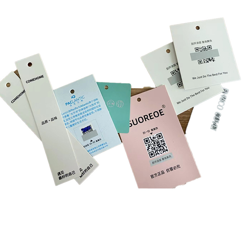 Clothing Tags, Customized Anti-Counterfeiting Tags, Certificates, Free Design, Hanging Tags, Production of Anti-Counterfeiting Query Brands