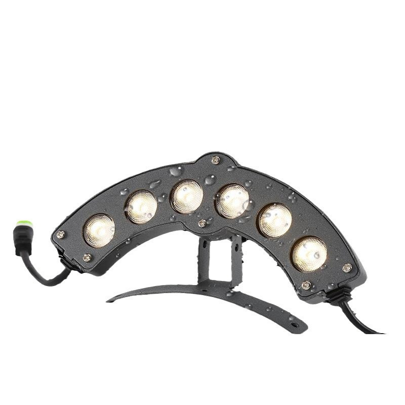 Outdoor Waterproof Led Ancient Building Corrugated Light 6W Curved Ancient Building Pavilion Temple Tile Roof Pavilion Light Cross-Border