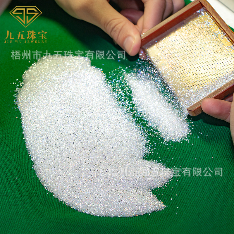 Wuzhou Gem Artificial Round 3A White Zircon Loose Stone 0.6Mm~16Mm Cubic Zirconia Cz Diamond Wholesale