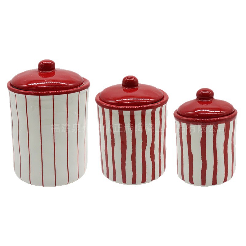 Foreign Trade Ceramic Storage Jar Kitchen Sealed Jar Coffee Grain Storage Jar Amazon Exports European and American Large Candy