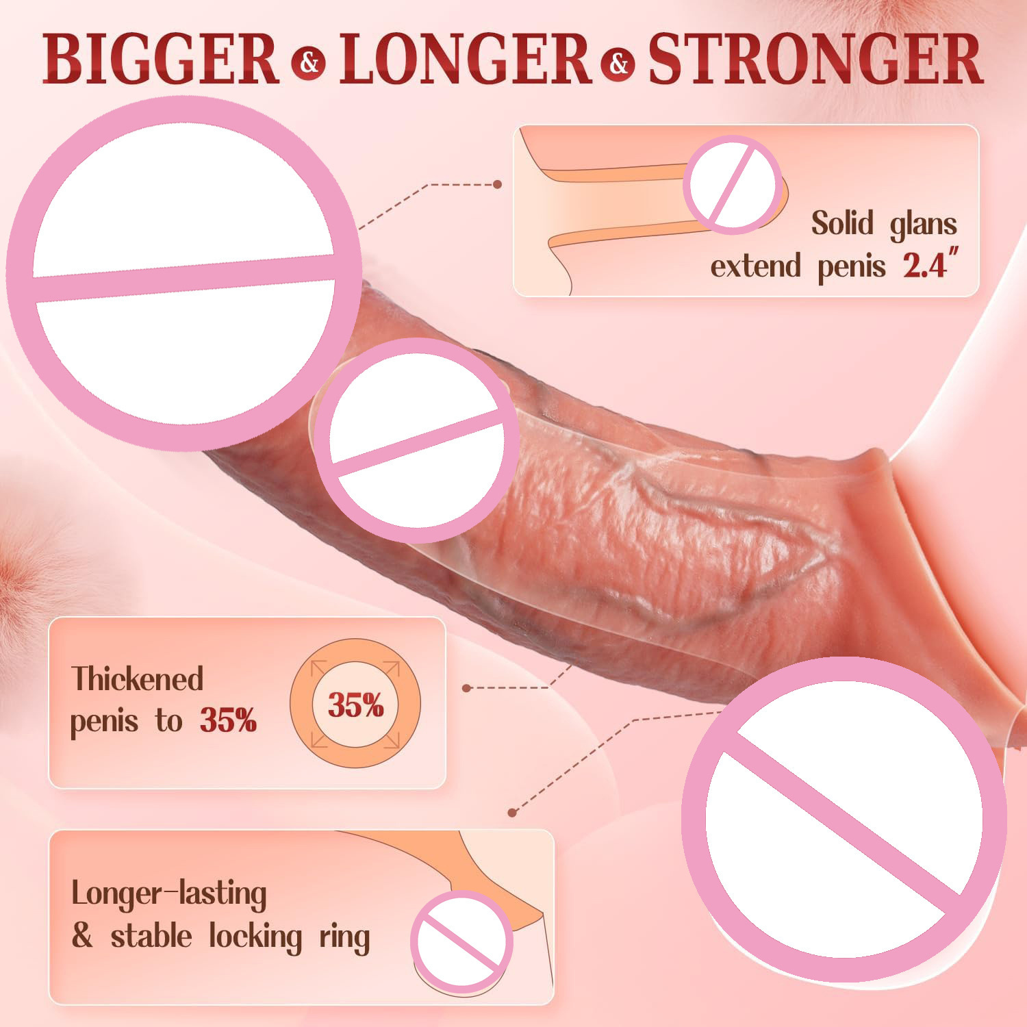 Cross-Border Liquid Silicone Dildo Condom for Men, Electric Delayed Wearable Hollow Dildo Condom, Adult Sex Products Wholesale