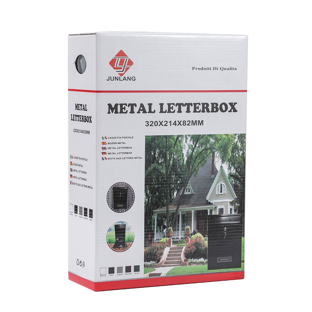 Security wall-mounted mailbox with key lock outdoor mailbox suggestion box metal delivery box cross-border new