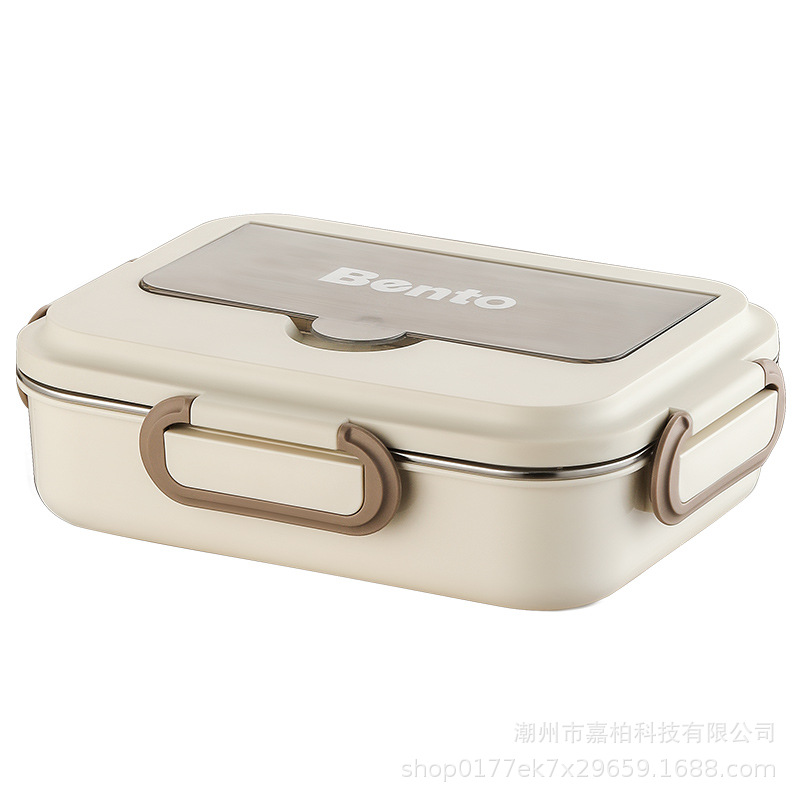 Cross-border students stainless steel insulated lunch box for office workers and children can be heated by microwave oven with lid
