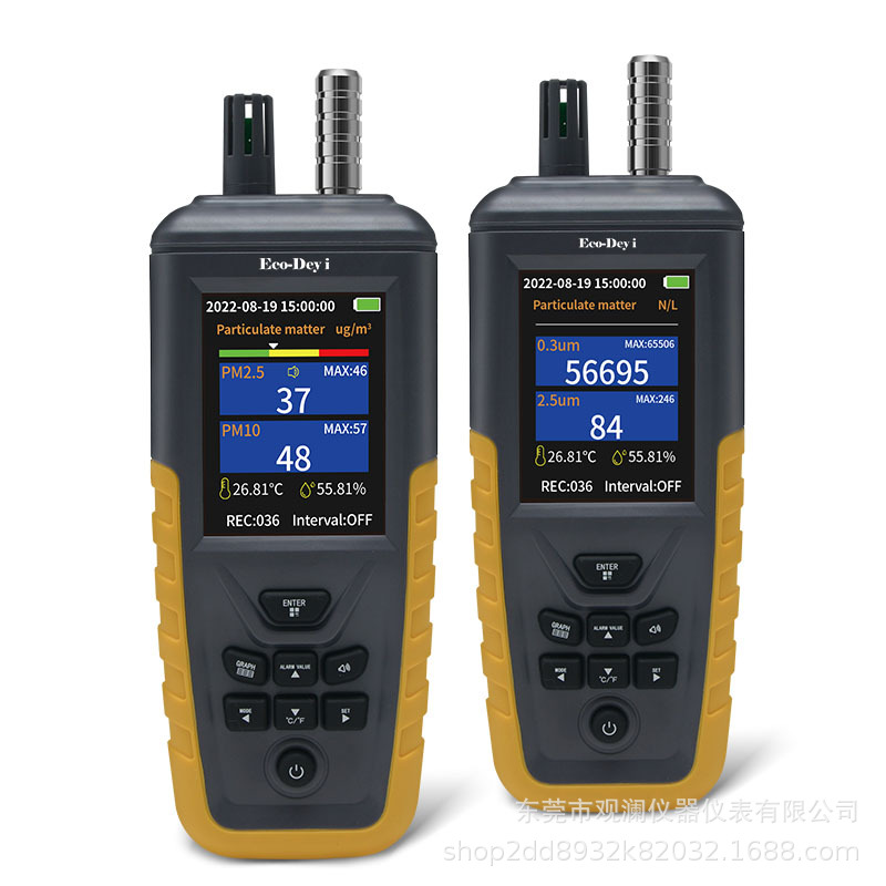 Cross-Border Dust Particle Counter Intelligent Temperature and Humidity Tester Multi-Functional Dust Tester Wholesale