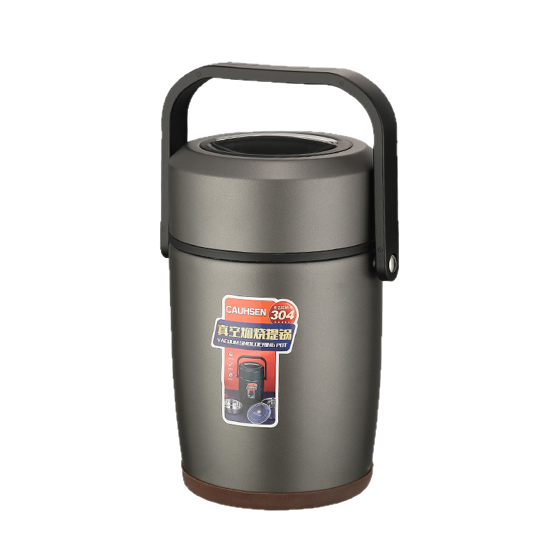 304 Stainless Steel Braised Beaker Super Long Insulation Lunch Box Bucket Portable Office worker Braised Pot Braised Congee