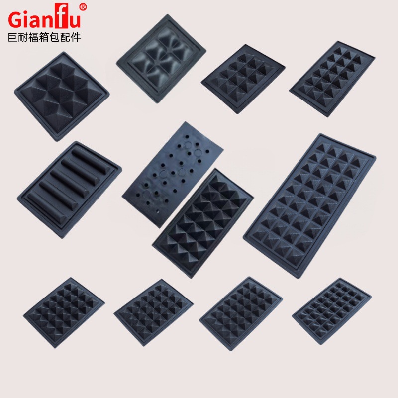 Pvc Plastic Luggage Bottom Foot Pad, Stitched Anti-Slip Round Foot Nail, Diamond Glue Seat, 5 Rod Bottom Pad Accessories