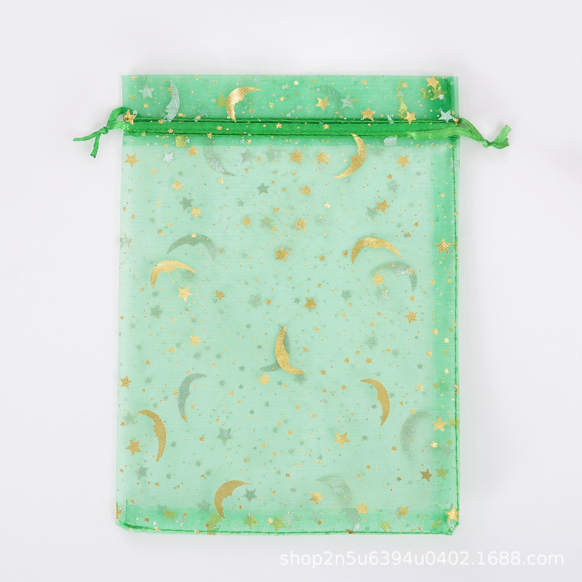 in stock bronzing star moon transparent organza mesh bag jewelry packaging bag candy drawstring drawstring pocket