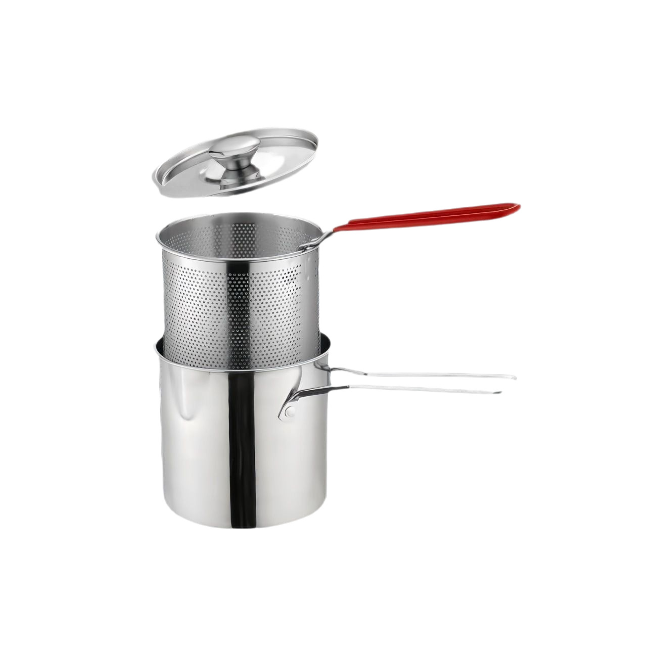 Cross-border Fryer Household Multifunctional Fryer String Pot Commercial Stainless Steel Mini Fuel-saving Pot Special for Frying with Strainer
