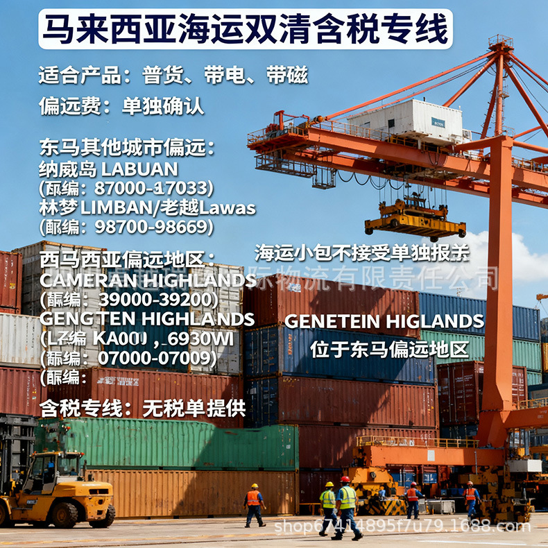 Malaysian Shipping Professional Double-Clearing Dedicated Line with Tax-Included Service, Large Quantity Limited-Time Special Offer, International Logistics Warehouse