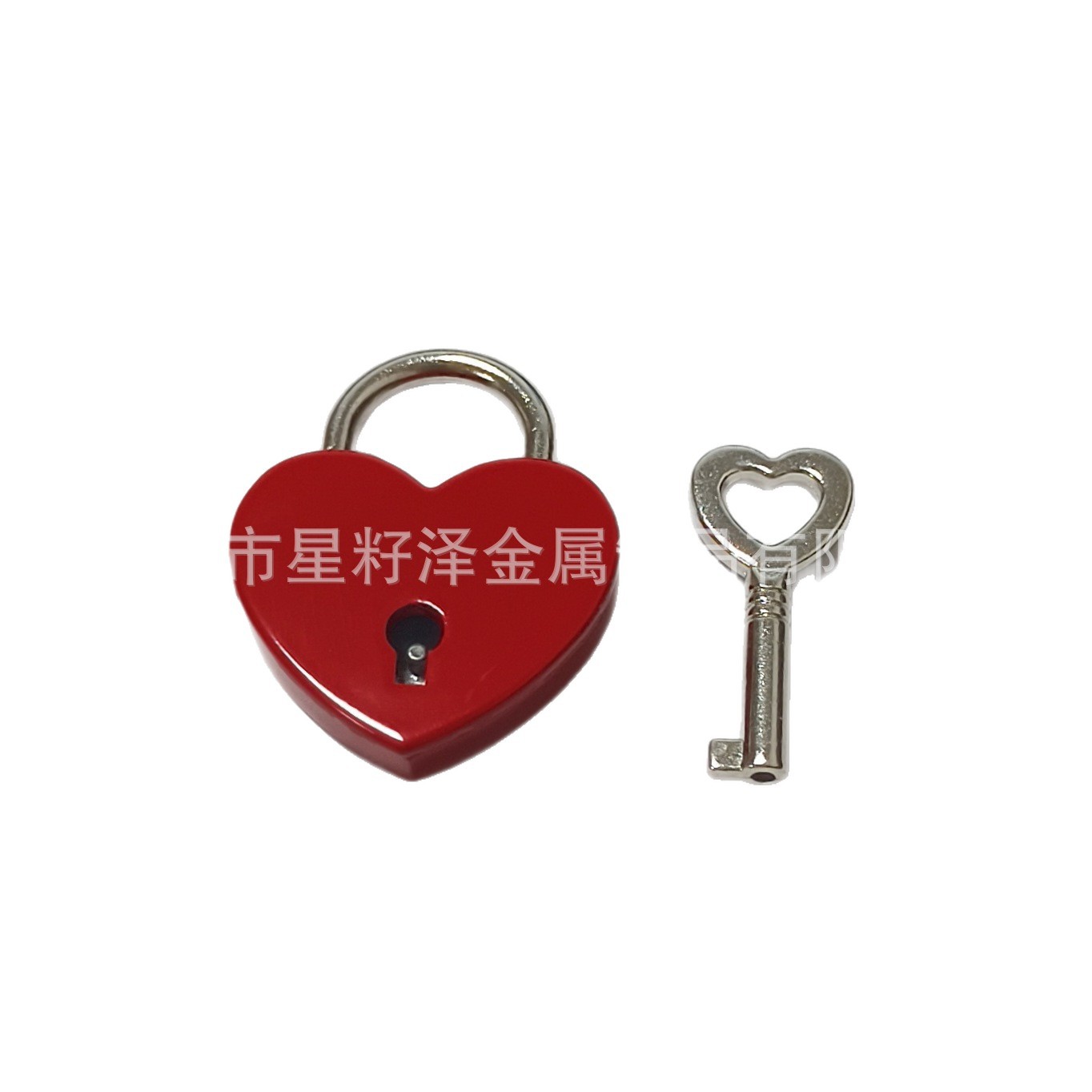 In-Stock Small Zinc Alloy Mini Lock Alloy Lock Heart Lock Padlock with Key Decorative Hardware Wholesale