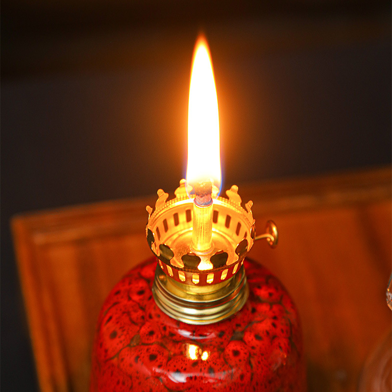 Ceramic Everlasting Lamp Tea Room Ornaments Home Handmade Creative Bar Buddha Offering Butter Lamp Camping Style Atmosphere Light Decorations