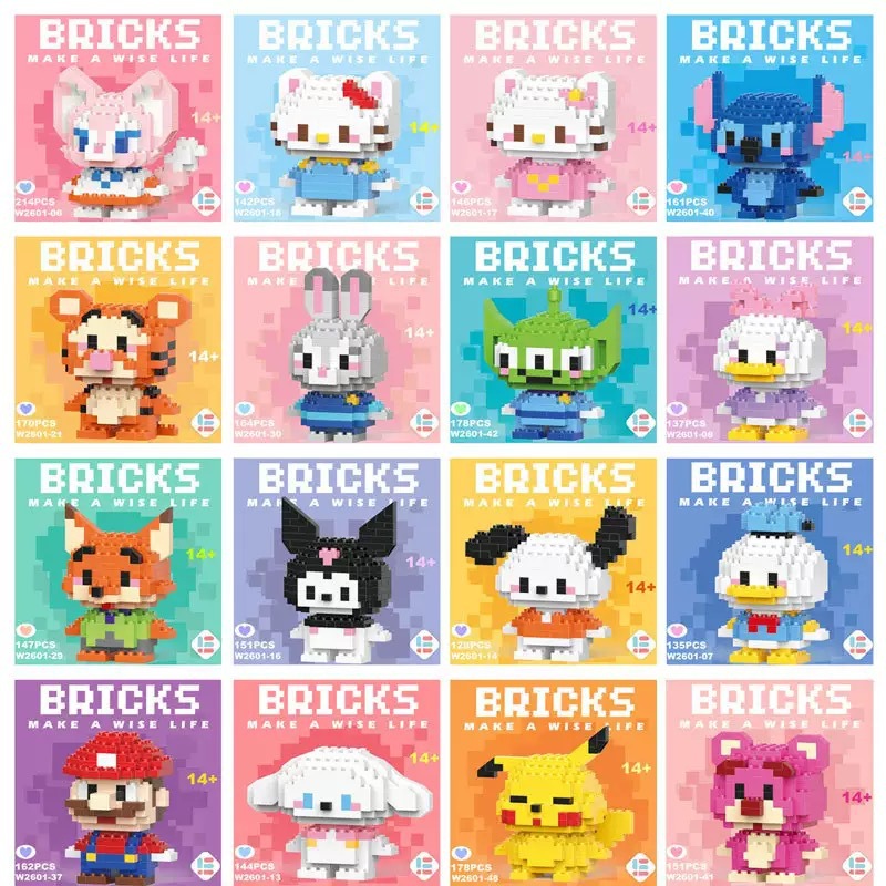 Compatible with Lego Micro-Particle Building Blocks Cartoon Doll Star Dai Lu Children's Educational Assembly Toys Cross-Border Stall Wholesale