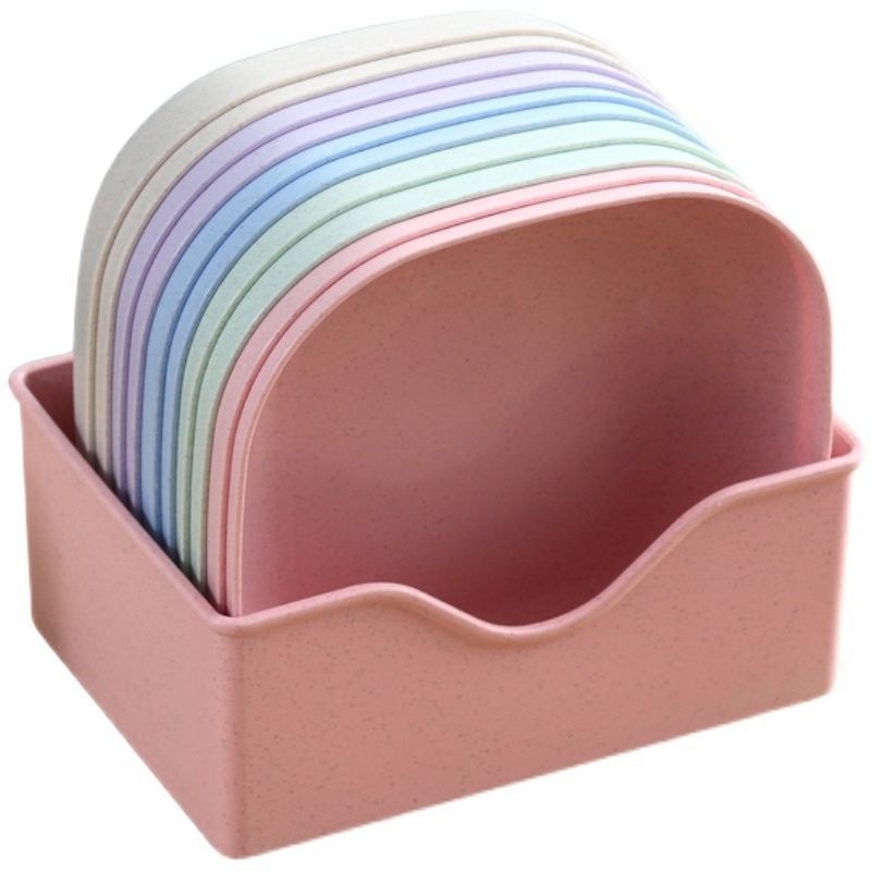 Spitting Bone Dish Deepening Bone Dish Creative Garbage Tray Wheat Straw Spitting Bone Dish Fruit Dish Recess Tray Storage Tray