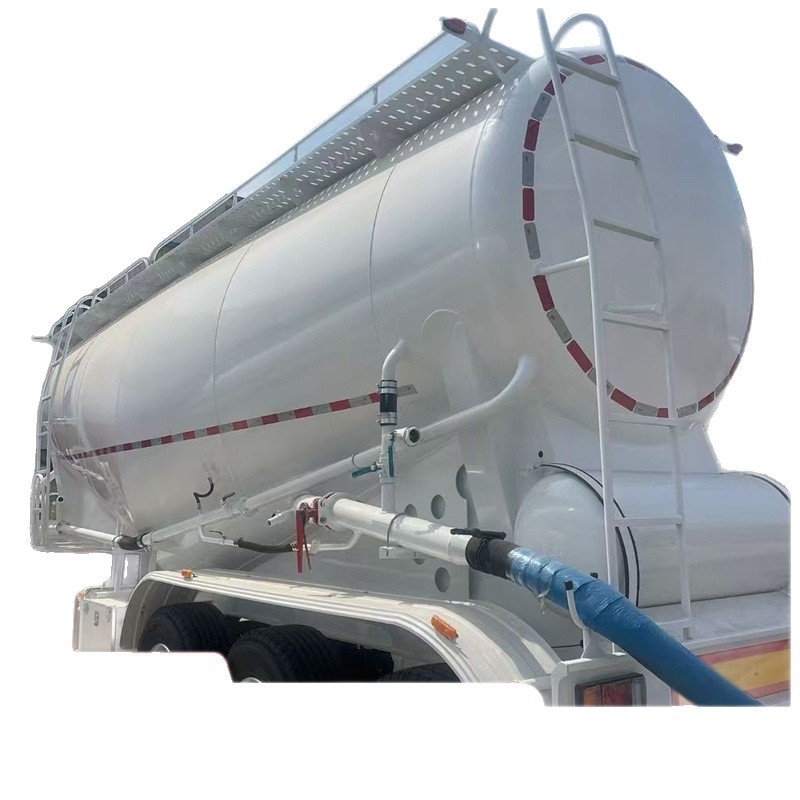 Cross-Border 50-Cubic Meter Powder Tank Truck 3-Axis Powder and Granular Material Semi-Trailer Powder Tank Transport Truck Powder Tank Truck Tank Semi-Trailer