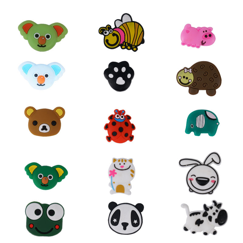 Кросс-бордерные амортизаторы теннисной ракетки в наличии, амортизаторы животных, сова, жук, слон, пчела, медвежья лапа, веселые мультфильмы