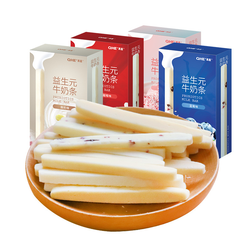 Qijia Little Milk Flower Prebiotic Milk Bars in Stock Wholesale Children's Snacks Supermarket Snacks Inner Mongolia Dairy Products