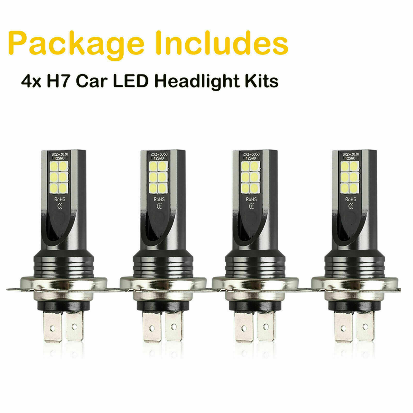Led Anti-Fog Lamp H8 H11 9005 9006 H4 H7 3030 12Smd Car Lamp Headlight 12 Lights