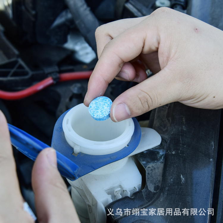Car glass water effervescent tablets solid concentrated wiper essence car wiper liquid instant decontamination glass effervescent tablets