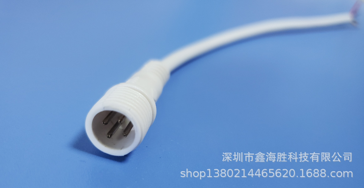 4-жильный водонепроницаемый мужской провод OD4.0, медный провод 14шт/0.15, L=150MM, игла 1.0, мужской