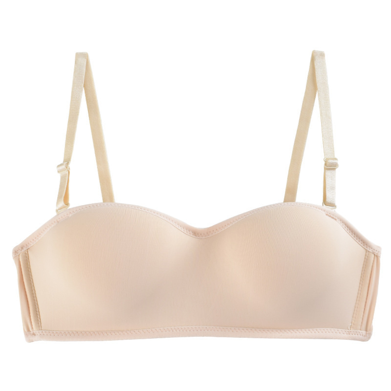 Zimo First Second Generation Strapless Non-slip Japanese Girls' Underwear Sexy Off-shoulder All-match Push-up Bra