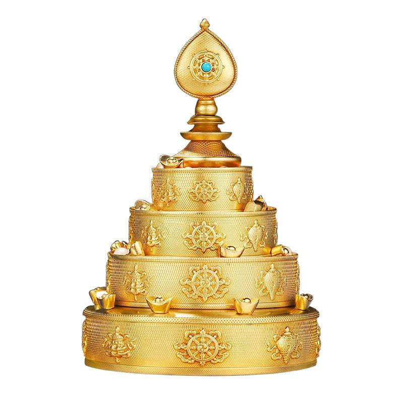 Pure Copper Mandala Plate, College Design, Can Be Carried with You to Provide Mandala Eight Auspicious Mandala Small Mandala